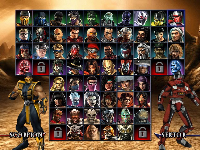 mortal kombat 9 characters select screen. Character Select Screen.