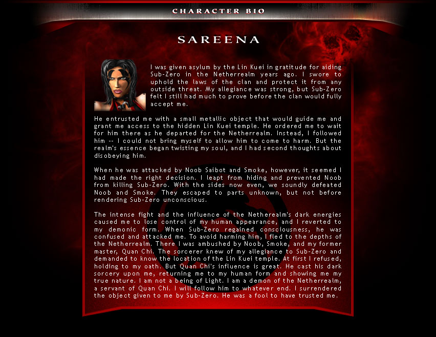 all mortal kombat characters pictures and names. and empathetic characters