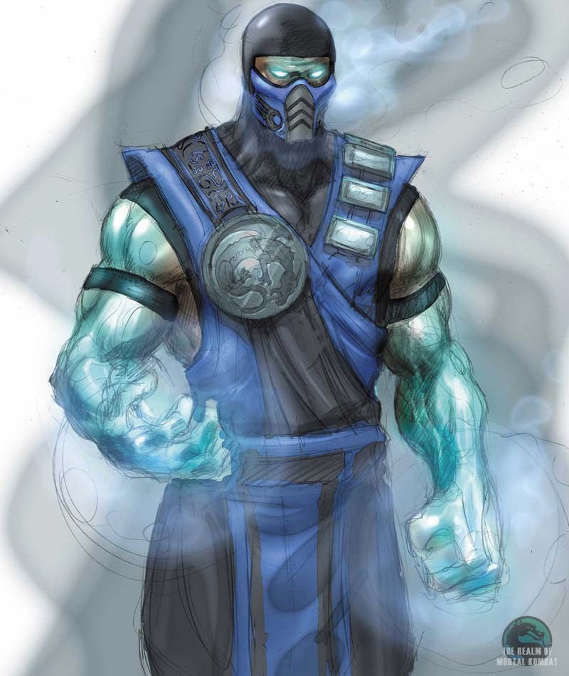 sub zero costume. the sketch is of Sub-Zero